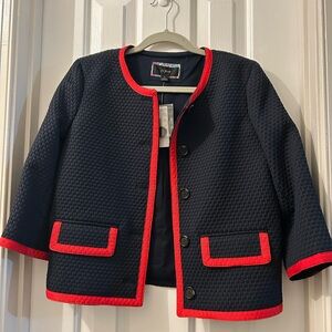 J. Crew Kids Blazer in Navy with Red Trim